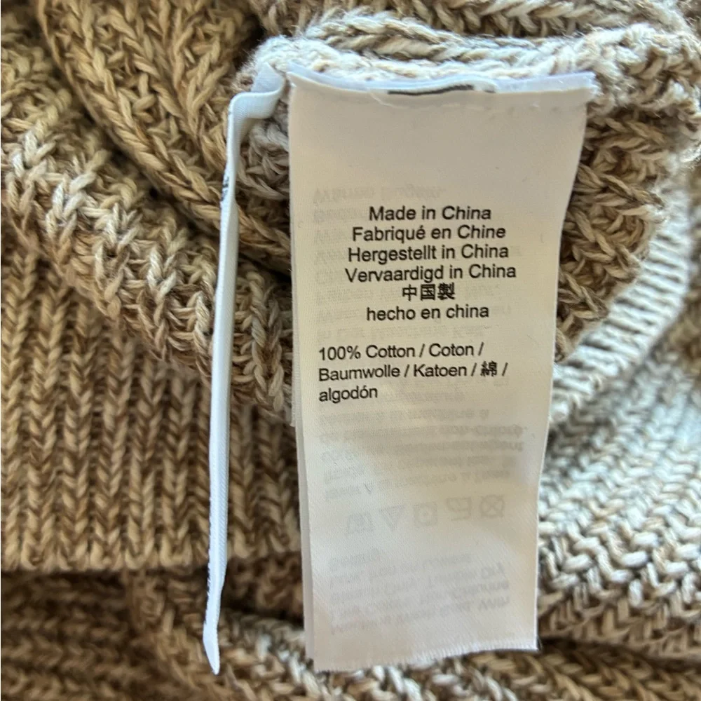 J. Crew 100% Cotton oversized Sweater marled neutral size Small